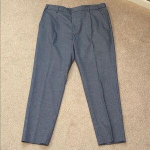 Scotch & Soda Men's Navy Checkered Dress Pants